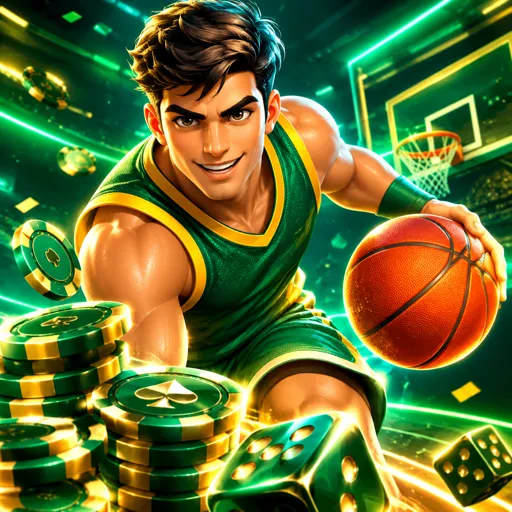 Partida de basquete com estatísticas em tempo real exibidas no placar eletrônico