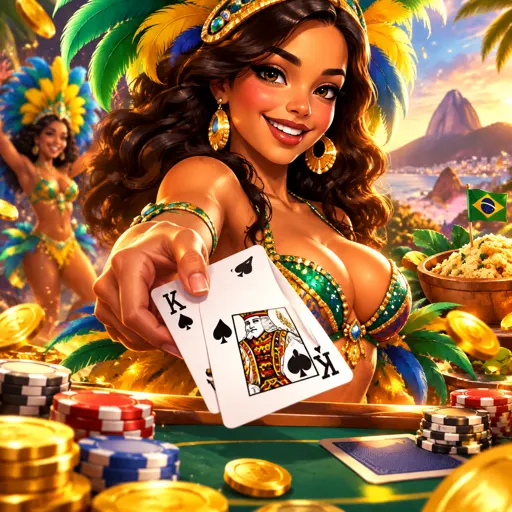 Mesa de blackjack infinito com cartas distribuídas sobre o feltro verde