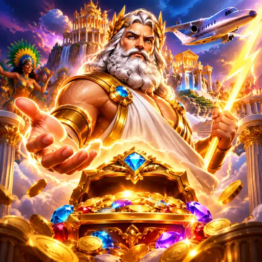 Slot Gates of Olympus exibindo símbolos em cascata e multiplicadores