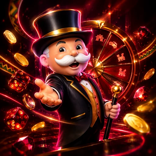 Mesa do Monopoly Live com apresentador ao lado da roda e do tabuleiro em realidade aumentada